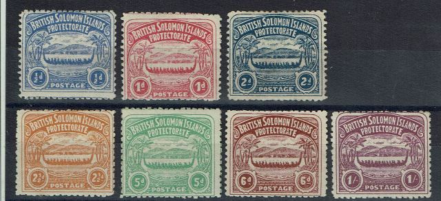 Image of British Solomon Islands/Solomon islands SG 1/7 MM British Commonwealth Stamp